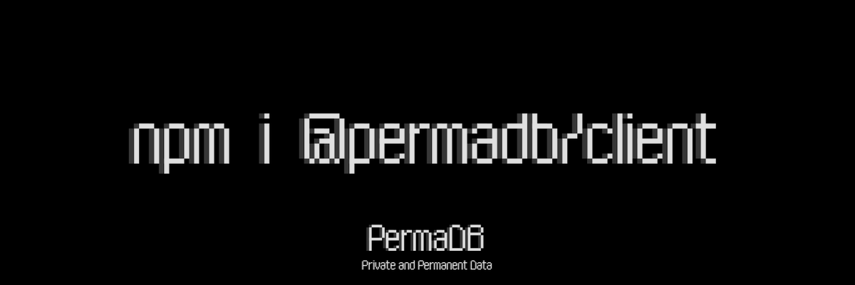 permadb's tweet image. PermaDB is officially live!

We have published our package to NPM. 
You can download it here:
npmjs.com/package/@perma…

This package allows you to create a database privately through client-layer encryption that is stored permanently on @ArweaveEco.

Each database interaction…