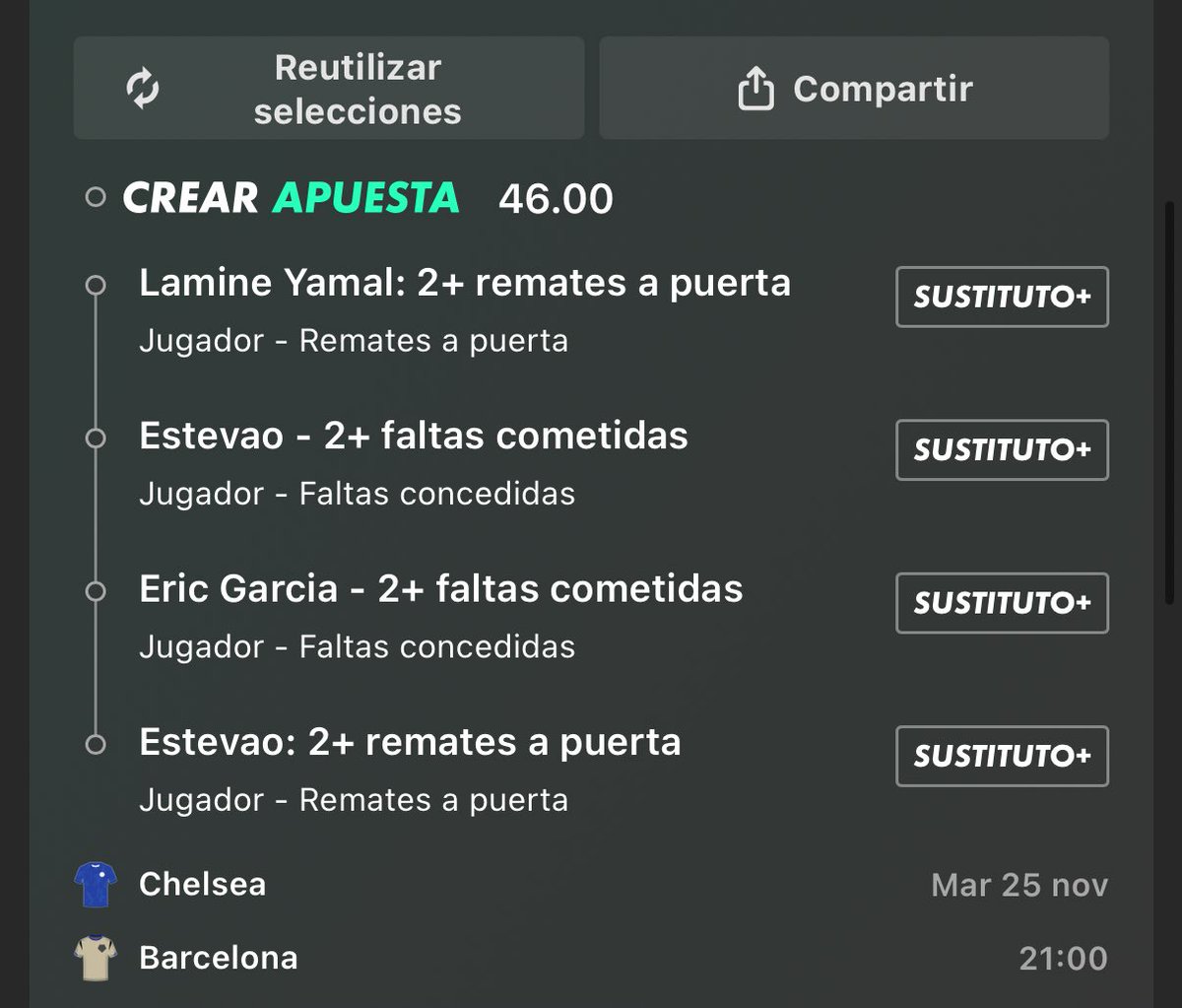 espetero_bets's tweet photo. 🇪🇺🍀 COMBILOCURAS CHAMPIONS

🎁 Cuotas 46 y 19 para echar unas monedillas, un café a cada una y listo, por las risas  

✅ Si alguna es verde, sorteo 25€ entre los que deis me gusta. Si salen las dos, 50 euretes https://t.co/t6yGsHCQZW