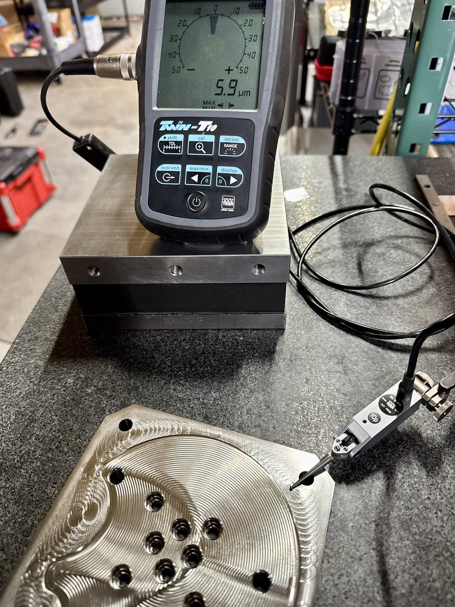 5.9 microns total runout off the mill. Not bad for roughing!