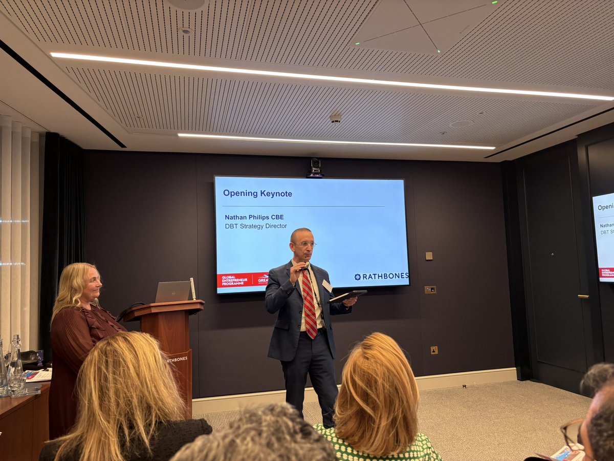 RussShaw1's tweet image. Great to be at @RathbonesGroup to celebrate 20 years of the Global Entrepreneur Programme from @biztradegovuk with a keynote from @Baroness_Verma as part of @unleashingideas Week - @GlobalTechAdv @TechLondonAdv @alpeshbp @UKTechAdv