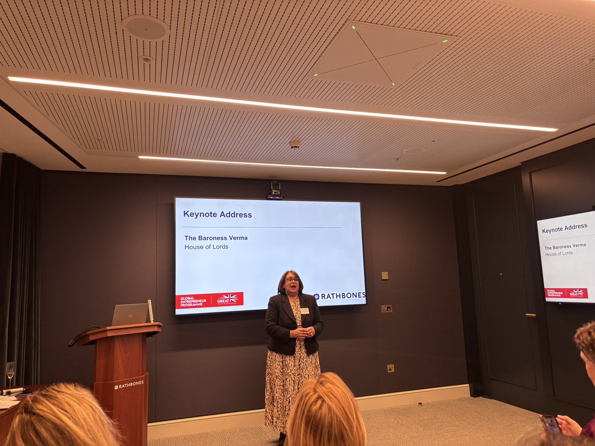 RussShaw1's tweet image. Great to be at @RathbonesGroup to celebrate 20 years of the Global Entrepreneur Programme from @biztradegovuk with a keynote from @Baroness_Verma as part of @unleashingideas Week - @GlobalTechAdv @TechLondonAdv @alpeshbp @UKTechAdv