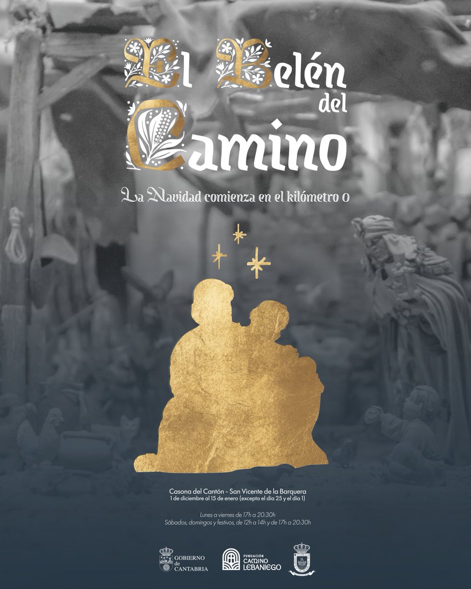 CLebaniego's tweet image. 🎄 Inauguramos &apos;El Belén del Camino&apos; en San Vicente de la Barquera.
La Navidad comienza en el km 0 del Camino Lebaniego.
🎄 We open The Nativity Scene of the Way at the km 0 of the Lebaniego Way.
📍 Casona del Cantón, 1 dic–15 ene.
#ElBelénDelCamino #CaminoLebaniego