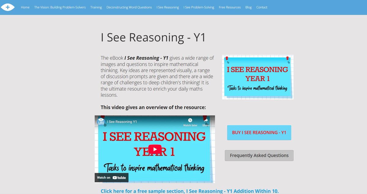 gareth_metcalfe's tweet image. This page has a information &amp;amp; a video to explain how I See Reasoning - Y1 can be used plus a FREE SAMPLE. Making maths playful, visual and opening up conversations: iseemaths.com/i-see-reasonin…