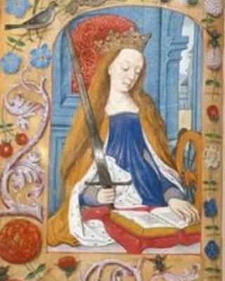 LibLourdes's tweet image. There are a few saints considered the #PatronSaint of #Libraries. Today is the feast day of one of them: #KatherineOfAlexandria #CatherineOfAlexandria. Time to research how to celebrate her this week in the @LourdesSec #SchoolLibrary Image: @BLMedieval Kings MS 9, f. 58v