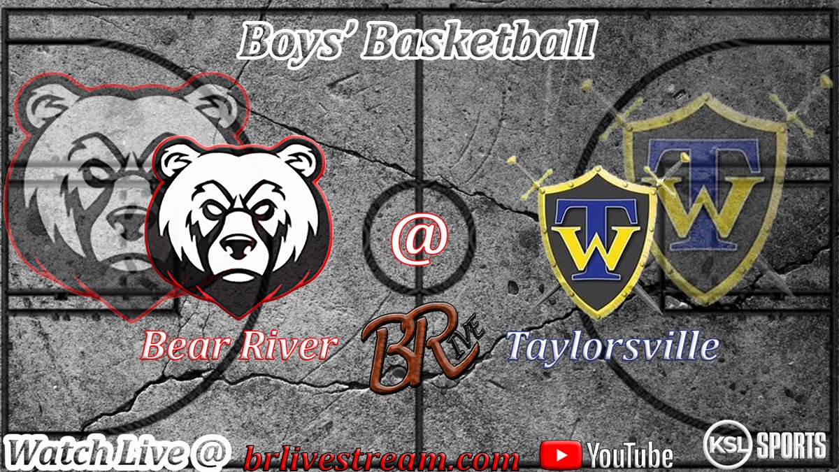 BRLiveStream's tweet image. Bear River  look to rebound this week with a trip to Taylorsville!! Watch the varsity game live on our website: brlivestream.com/live or KSLsports: kslsports.com/stream/bear-ri… Or YouTube: youtube.com/live/WVLDogcmJ…