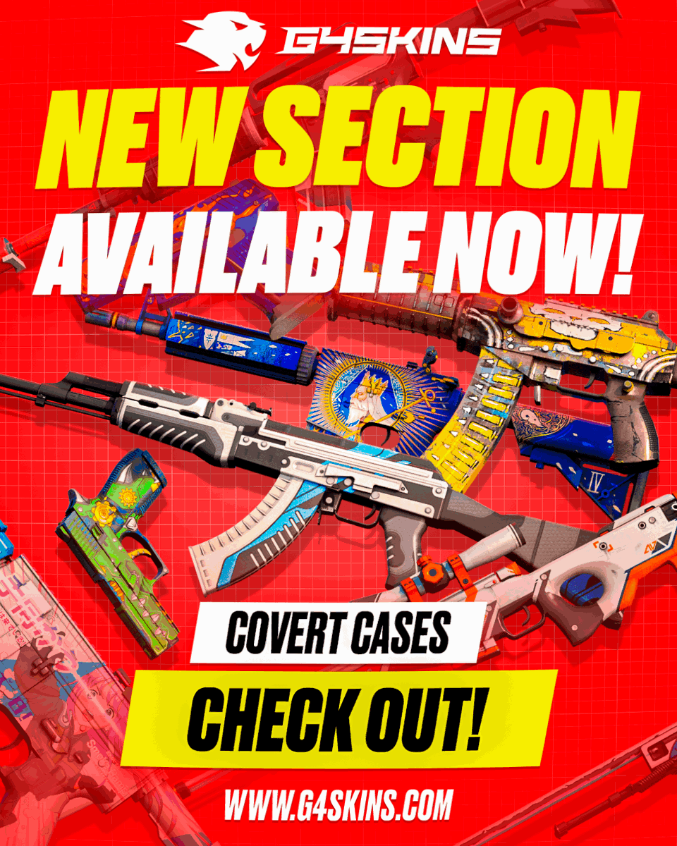 g4skinsdotcom's tweet photo. 🔴New section with COVERT CASES available now!

Check it out❗️

#covert #skins #new #section #g4skins #cs2 #cs #counterstrike #counterstrike2 #csgo #newsection #covertskins https://t.co/1KlI0xoVMx