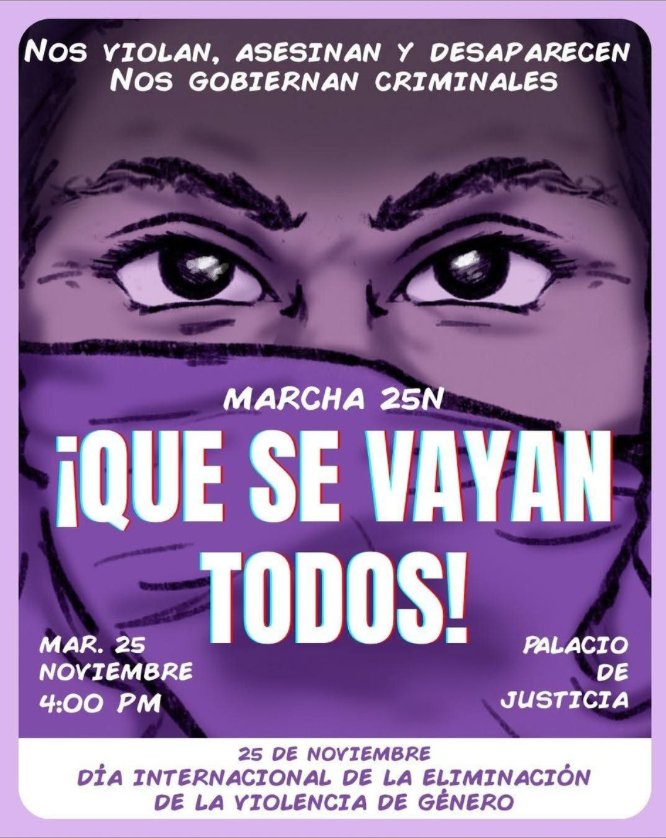 Hoy es #25N, el Día Internacional de la eliminación de la violencia de género

✊Hay manifestación contra el Congreso, verdugo implacable de los derechos de género

Concentración: 4 pm 
Lugar: Palacio de Justicia

porque este congreso nefasto es cómplice de asesinos y VIOLADORES