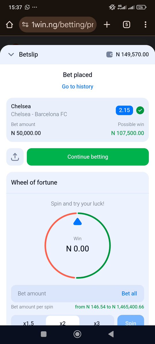 UnscriptedIdara's tweet image. I believe say Chelsea go win Barcelona so I no fit sleep on this.

I no fit dull.💸

Bet code: BSeuy2e

You can even stake for free if you register and deposit 2k

Use link lkjz.pro/744a00 l, register with promo code ALL4WIN to be eligible.

I can&apos;t hide update for my ppl