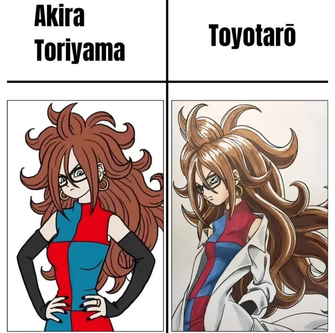 SAeNcSA's tweet image. Androide 21 dibujada por Toriyama y Toyotaro. ¿Qué versión prefieres?

#dragonball