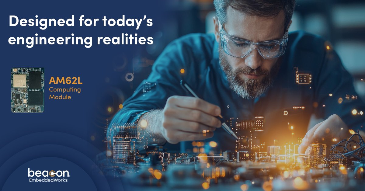 BeaconEmbedded's tweet image. Tight budgets. Short timelines. Complex designs.

The AM62L Computing Module delivers Arm® Cortex® A53 performance, low power efficiency &amp;amp; rich I/O in a compact footprint. Ready for Linux and built in the USA.

🔗 beaconembedded.com/am62l

#EmbeddedDesign #EngineeringInnovation