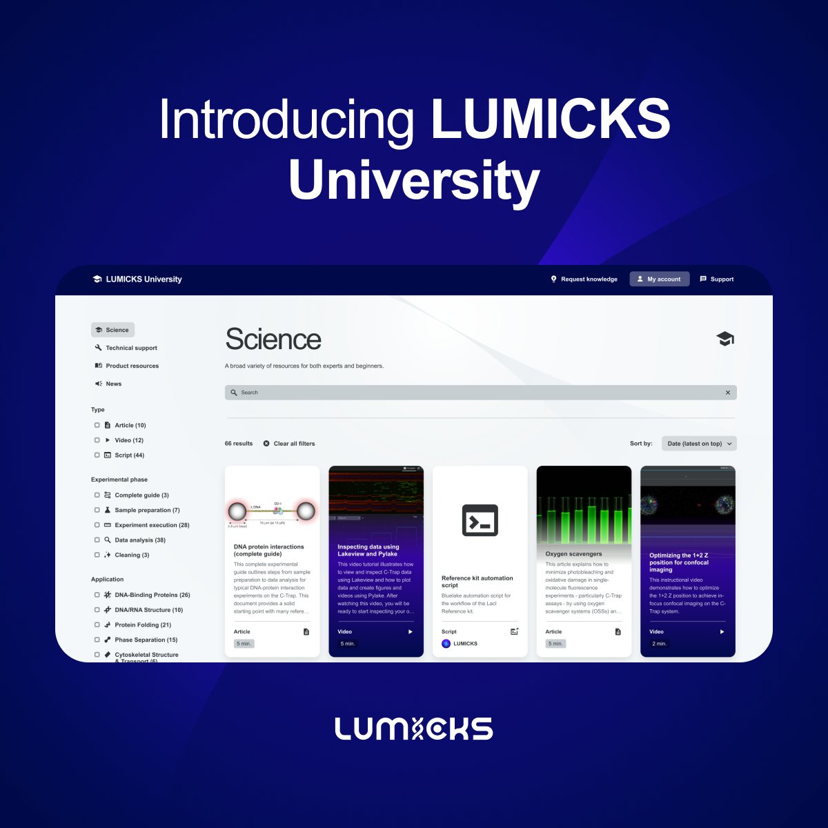 LUMICKS_nl's tweet image. Introducing: 🎓 LUMICKS University 🎓

Your new gateway to mastering single-molecule experiments: tutorials, up-to-date documentations, scripts, and tips to help you learn faster and work smarter.​

👉 Check it out (free for LUMICKS customers): lumicks.com/documentation/…