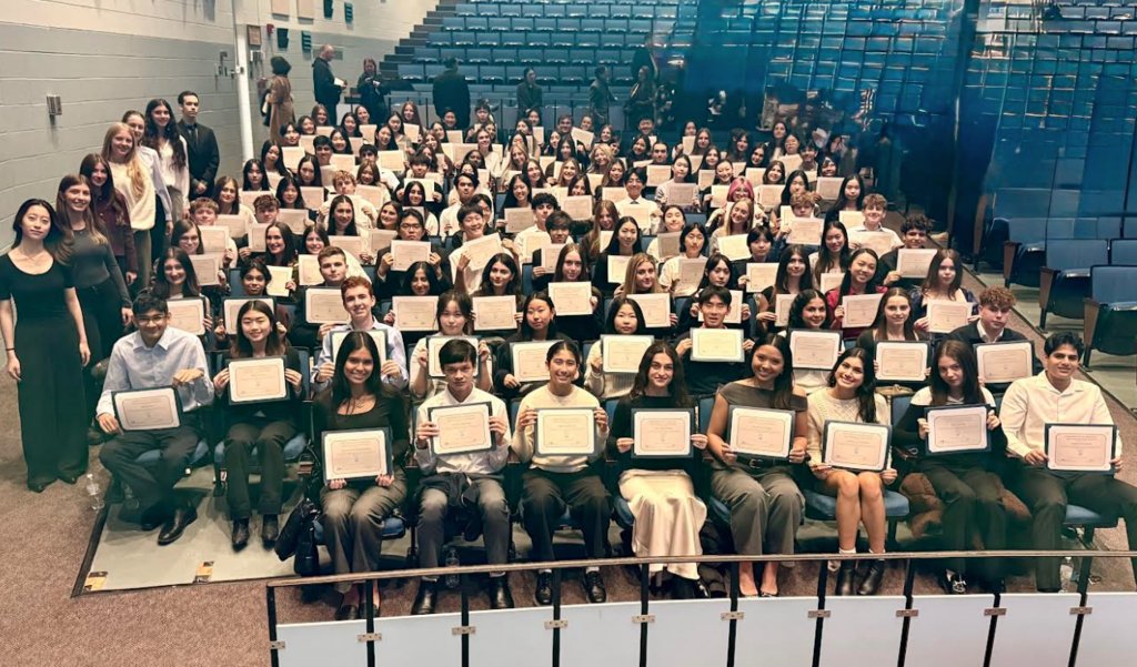 Congrats to NVD’s new NHS inductees!   Special thanks to Dr. Zahps, Ms. Salerno &amp; our talented string performers for an incredible ceremony!