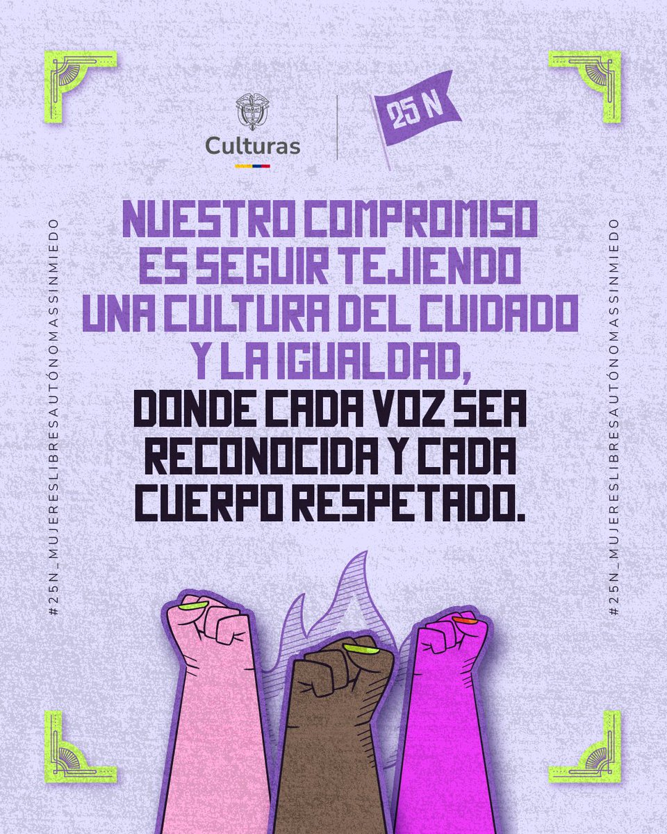 Hoy rendimos homenaje a las mujeres colombianas que sostienen la vida en los territorios: jóvenes, campesinas, indígenas, afrodescendientes, palenqueras, raizales, Rrom, urbanas, trabajadoras, migrantes, artistas, sabedoras, mujeres trans, lesbianas, bisexuales, no binarias y a