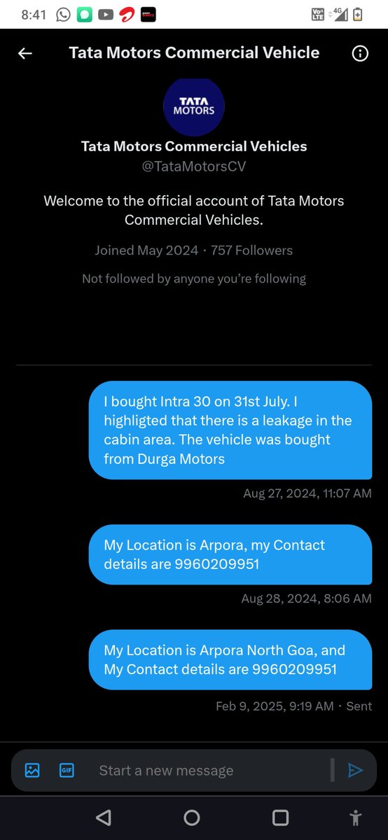 Santosh_Divkar's tweet photo. @TataMotorsCV please check your dm https://t.co/4bvGWBGm6v