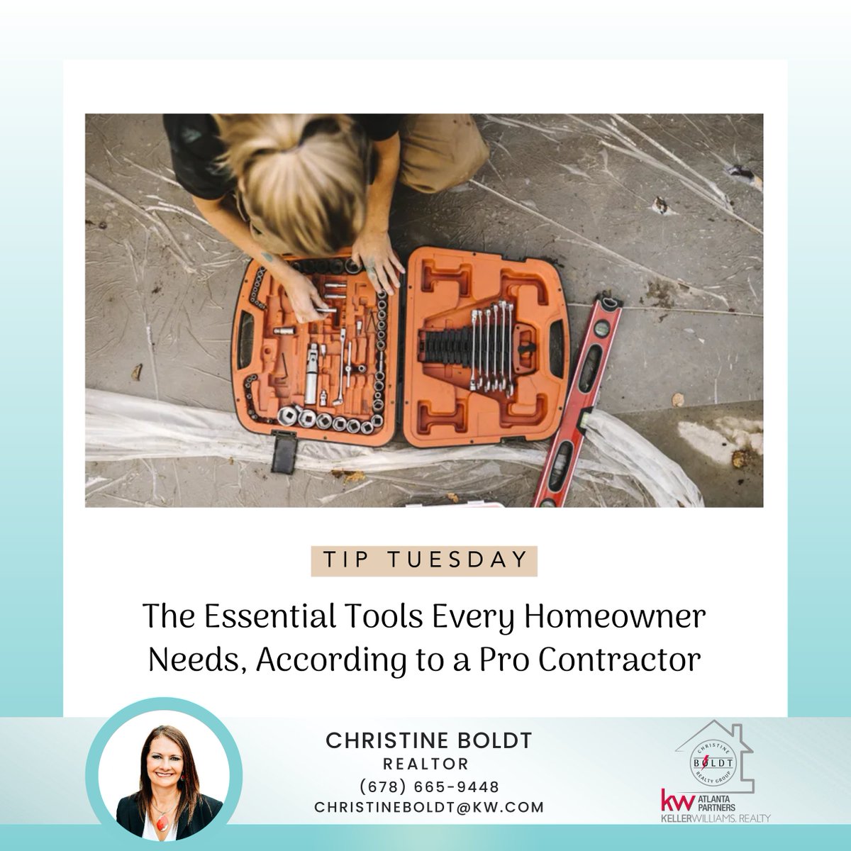 ChristineBoldt's tweet image. Tool Time at Home 🏠

Make life easier by stocking up on a solid toolkit. From hammers to flashlights, a multi-bit screwdriver to a good wrench, these are the tools every home should have on hand. 🔧🔨 +