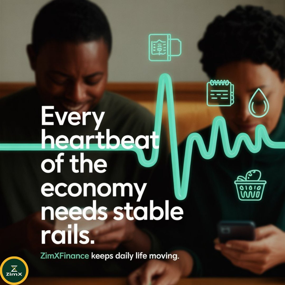 ZimXFinance's tweet image. Behind every daily payment is a family, a student, a business.
ZimXFinance is building rails that keep the heartbeat steady,
no pauses, no breakdowns. 💚

#ZimXFinance #EverydayEconomy #DigitalRails #SmartFinance