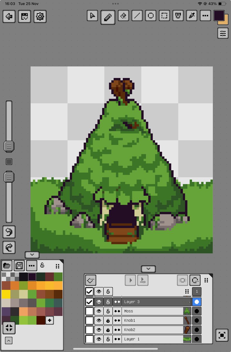 tidequestgame's tweet image. Working on some new props for the game!

Here&apos;s a... unique kind of house.

My wife says it kinda looks like a Christmas tree.. what do you think?

#pixelart #pixquare #indiegamedevelopers