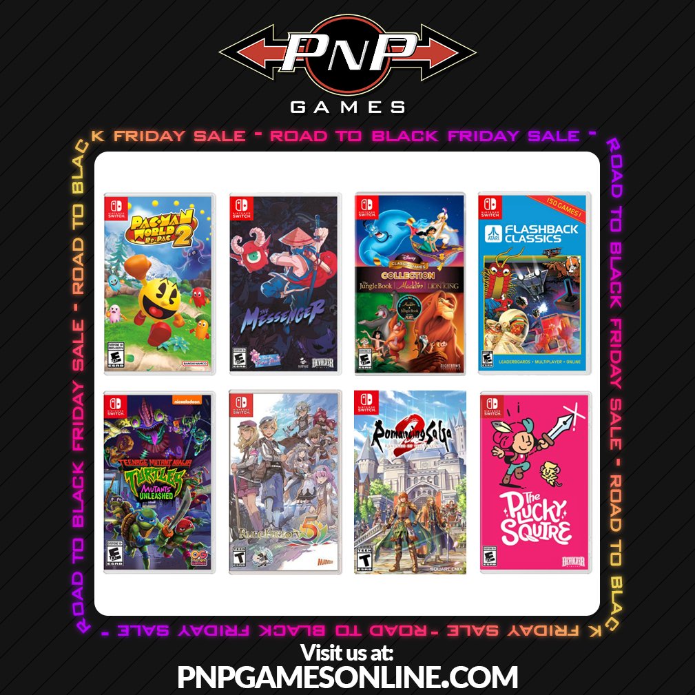 Incredible Nintendo Switch Titles for $24.99 CAD (~$18 USD) Each!
tinyurl.com/4u655my5
Including:
-Disney Classic Games Collection
-The Messenger
-Pac-Man World Re-Pac 2
-The Plucky Squire
-Romancing Saga 2 Revenge of the Seven
-Rune Factory 5
...and more!

~300 Switch Items