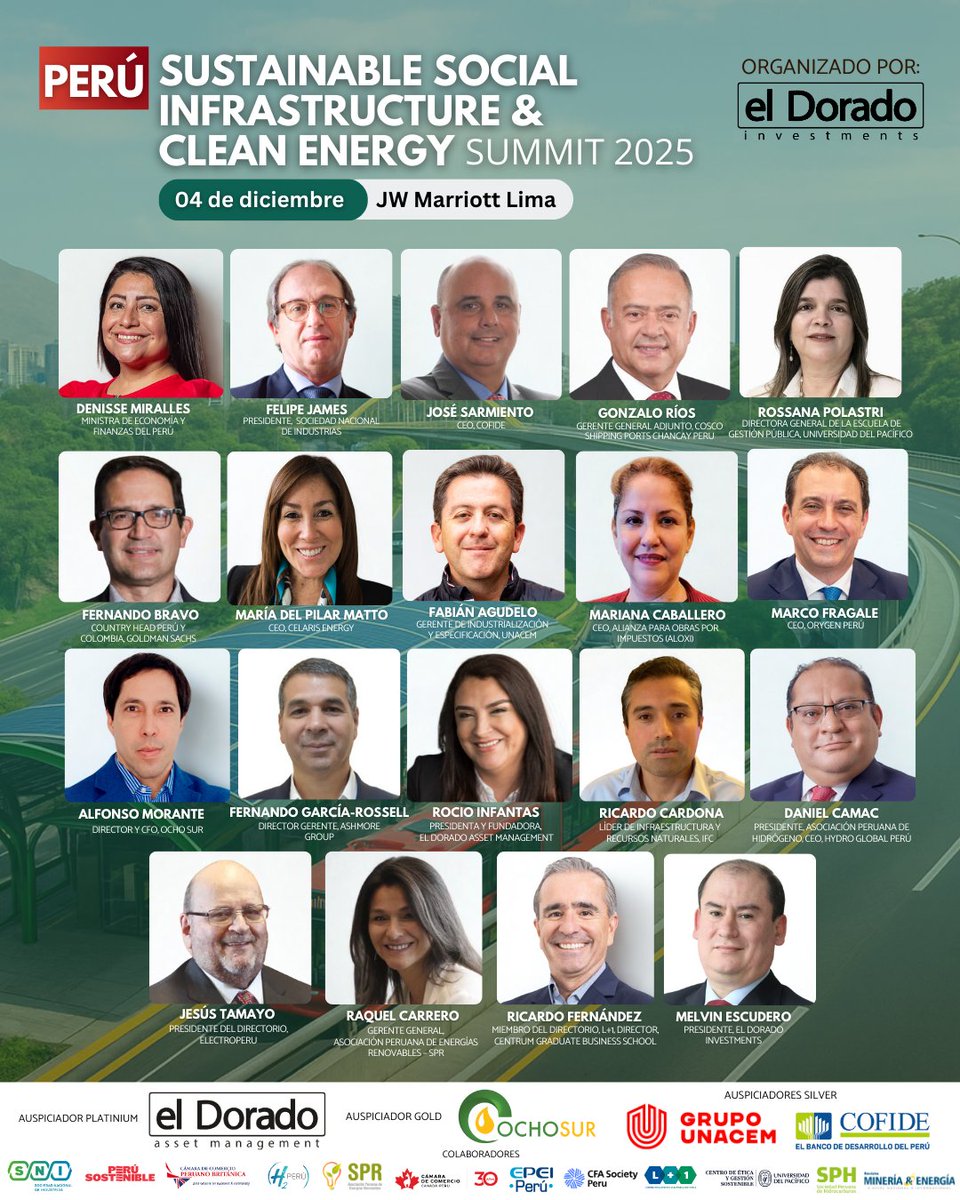 H2 Perú los invita a ser parte del encuentro que reúne a autoridades, empresarios, inversionistas y líderes del sector público y privado para impulsar el desarrollo sostenible del país.
📅 4 de diciembre: participará Daniel Cámac, presidente de H2 Perú.