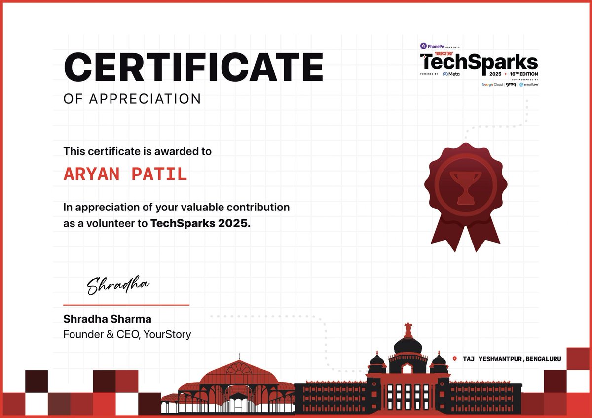 Anmol12618007's tweet image. A surreal moment.
Volunteering at @_TechSparks for the first time was amazing, and experiencing Bengaluru’s startup energy felt next-level.
But the best part?
Meeting Shradha Sharma ma’am — a true dream come true. ✨🚀

#TechSparks #StartupEcosystem #YourStory #StartupIndia