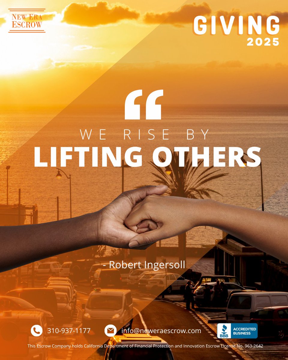 neweraescrow_'s tweet image. Together, we achieve more. At New Era Escrow, we believe in the power of lifting each other up—because when one rises, we all rise. 🤝✨ 

#WeRiseTogether #GivingBack #CommunityFirst #NewEraEscrow #LiftOthers