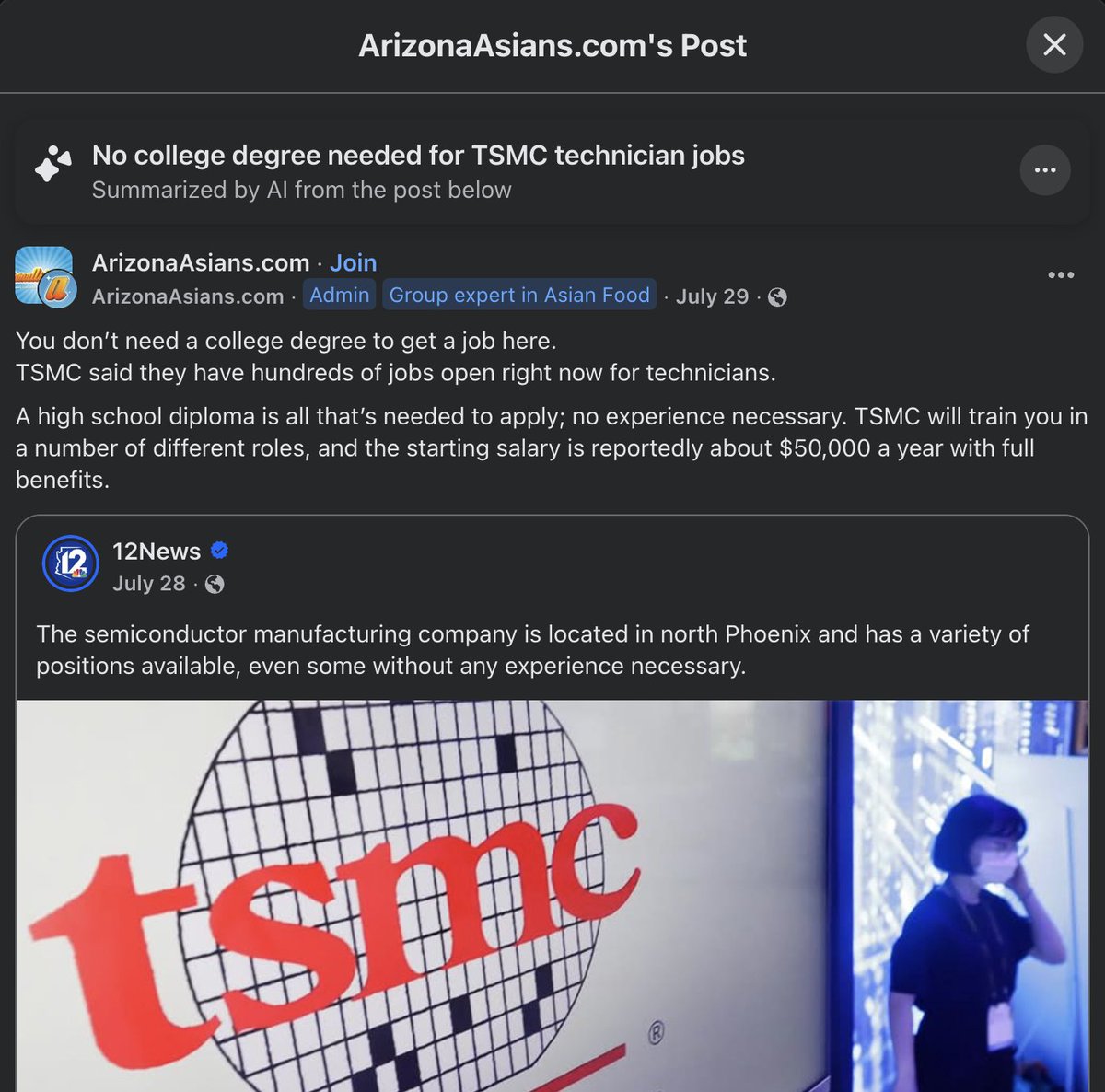 I was told that people couldn't just come off the unemployment line for these jobs