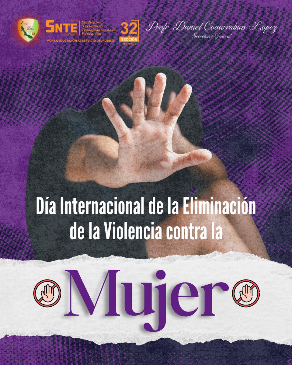 Este año, la ONU alertó que la violencia contra las mujeres sigue creciendo y que la respuesta institucional debe ser más fuerte que nunca.
Como Secretario General de la Sección 32, asumo esta realidad con responsabilidad y determinación.

🟣 Ni una más.

#SNTE32 #EquipoPolítico
