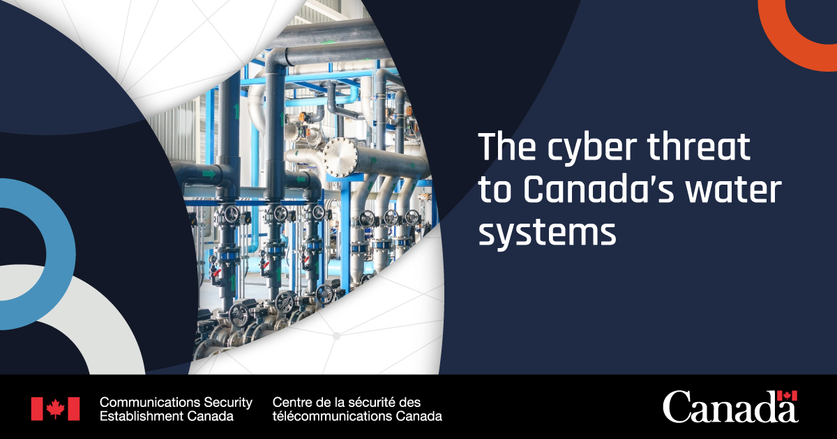 cybercentre_ca's tweet image. Cyber threats against Canada’s water systems can have devastating impacts.

Our latest assessment highlights the risks and the urgent need for every organization involved in the delivery of safe, reliable water to act – and act now: cyber.gc.ca/en/guidance/cy…