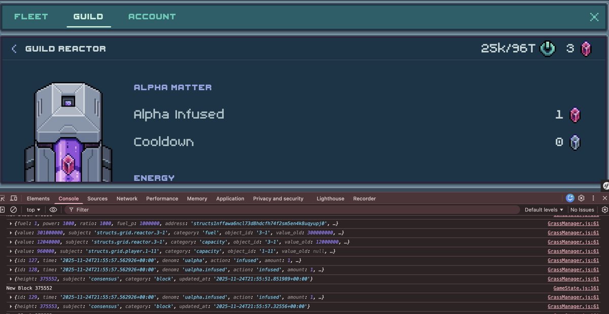 Abstr_ct's tweet image. It&apos;s fun to see the Structs pipeline in action

Tx -&amp;gt; Chain -&amp;gt; DB -&amp;gt; GRASS -&amp;gt; UI