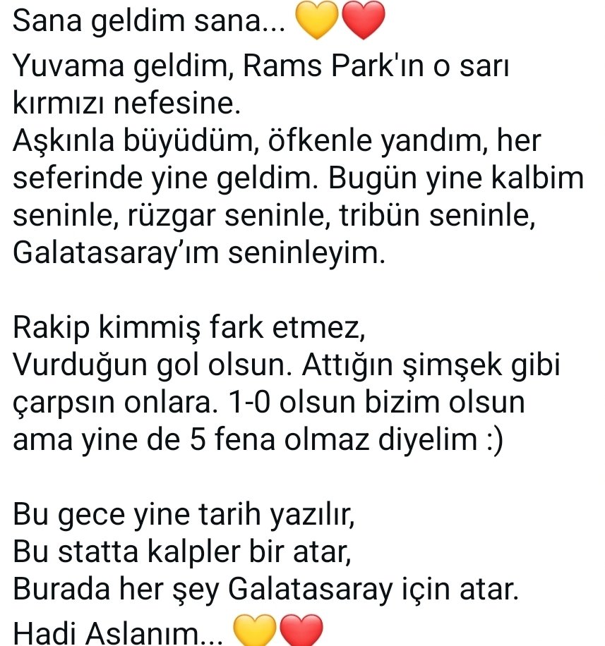 Hadi aslanım.

 #Galatasaray #GALATASARAYlılarTakiplesiyor 
#uefachampionsleague #uefa
#Osimhen #Icardi #leroysane
#okanburuk