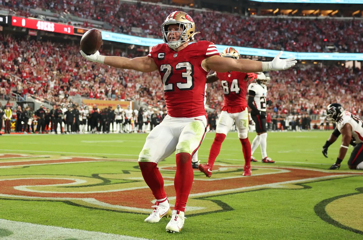 SleeperNFL's tweet photo. NFL Receptions Leader:

Christian McCaffrey (81)

NFL Rushing Attempts Leader:

Christian McCaffrey (217) https://t.co/fweuGgwiXc