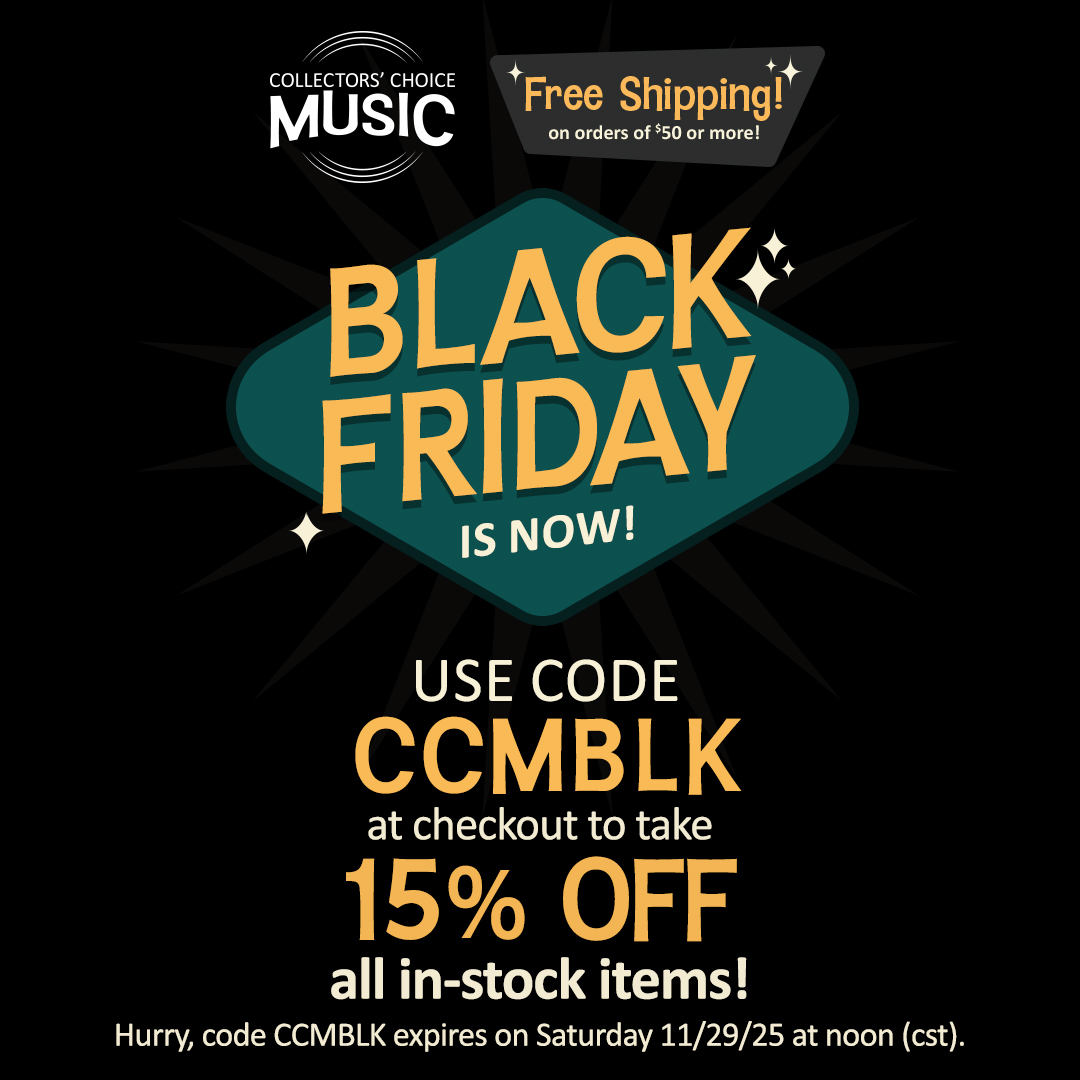 CCMusicdotcom's tweet image. 15% Off In-Stock Items. Use coupon code CCMBLK at checkout bit.ly/CCMBLK

Hurry, code CCMBLK expires on Saturday 11/29/25 at noon (cst).

#Coupon #Savings #Vinyl #CD #BoxSets #Collectors #Choice #Music