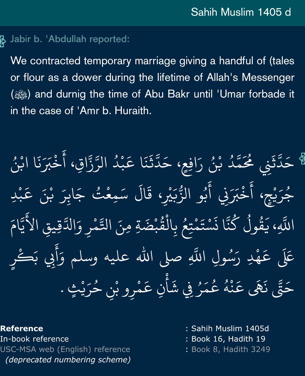 BrotherRasheed's tweet image. Temporary marriage (zawaj al-mut‘a) — literally “pleasure marriage” — was essentially adultery given the label of marriage.
It was permitted during Muhammad’s time and continued afterward.
Sunnis claim it was later cancelled, while Shia Muslims insist it never was.
The real…