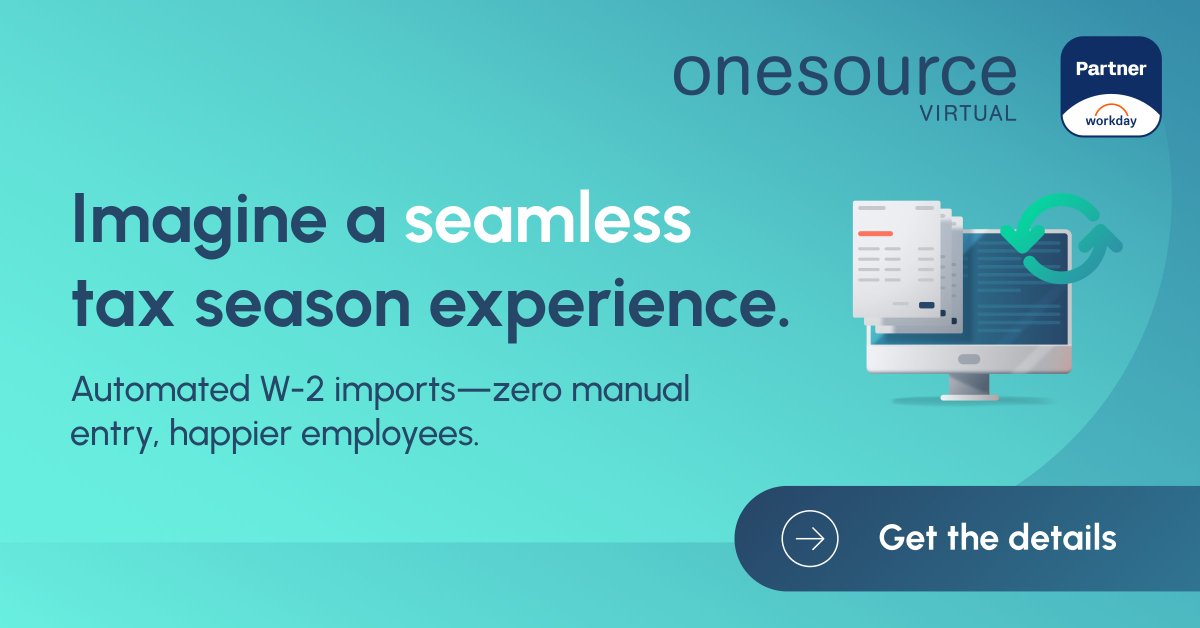 OneSourceV's tweet image. Employees waste 15-30 min manually entering W-2 data. OSV&apos;s W-2 Import Service sends data from Workday directly to TurboTax, H&amp;amp;R Block &amp;amp; TaxAct—zero entry, fewer errors, at no cos:
hubs.ly/Q03V00x10

#PayrollInnovation #EmployeeExperience #Workday #HRTech #TaxSeason
