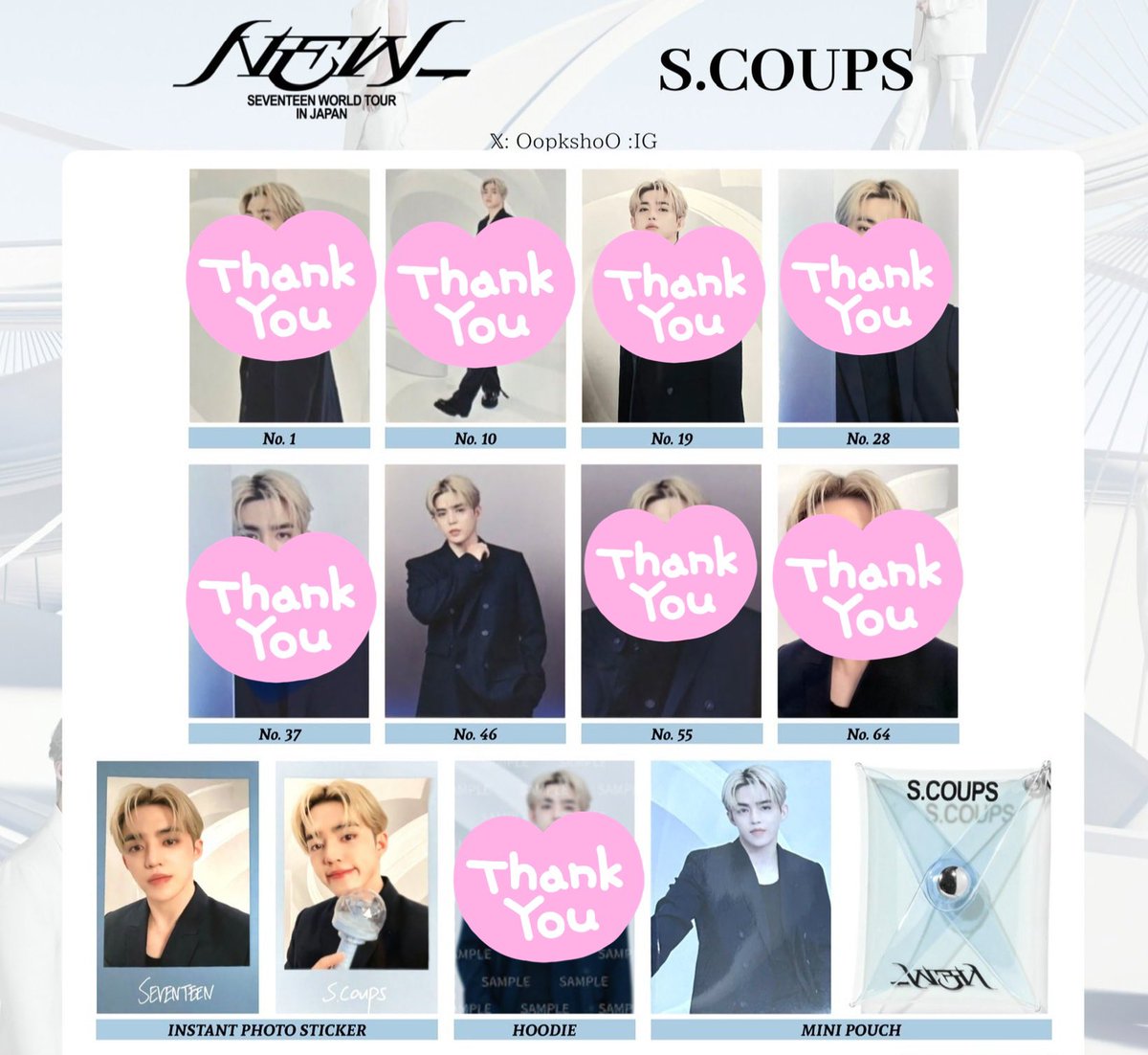 Rei10488js's tweet image. SEVENTEEN セブチ イルコン NEW_ インスタントフォト トレカ ミニポーチ ガチャ交換

譲：1〜3枚目、ジョシュア、ジュン、ミンギュ、ミョンホ、DK、スングァン、バーノン、ディノ
求：4枚目　エスクプス

郵送、または手渡し(12/11.12東京ドーム)
未成年の方🙇‍♀️
お気軽にお声掛けください。