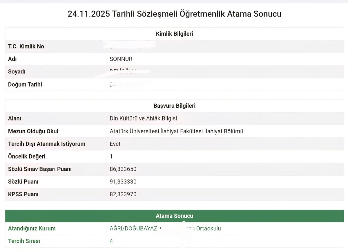 Yıllardır beklediğim ekran....#ATANDIM