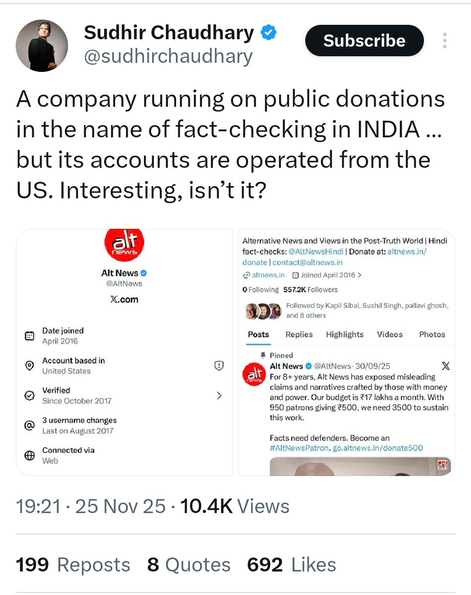 zoo_bear's tweet image. Lol. Godi Patrakaar @sudhirchaudhary ko laga hoga ke isme bada teer mal liya fact check karke... 😂😂