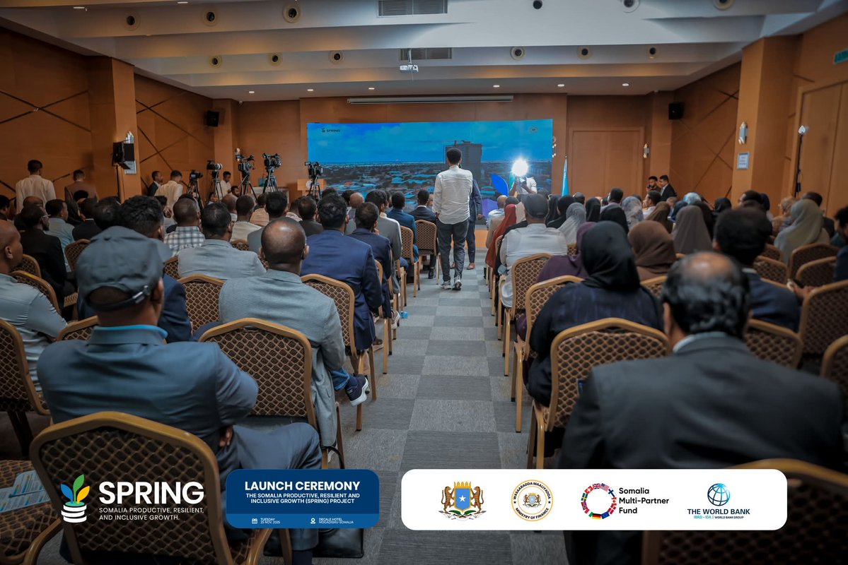 Drshaafici2211's tweet image. Iam  honored to participate in the official launch of the SPRING Project (Somalia Productive, Resilient and Inclusive Growth), led by the Somalia Multi-Partner Fund and the World Bank.@AbikarDr @Zamzam_UK @MartinCott