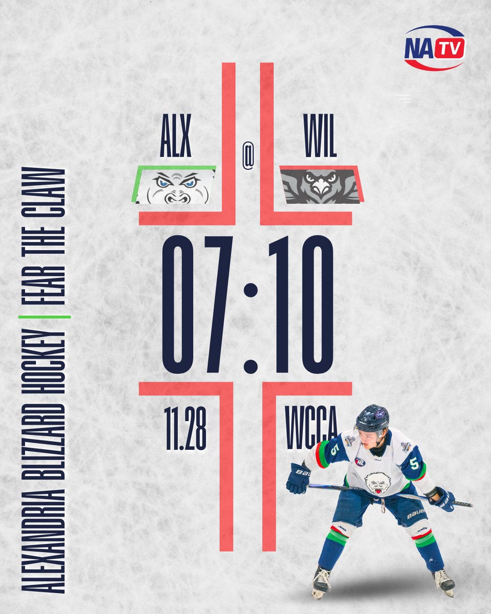 On the road tonight down in Willmar. Catch the action on NAHLtv 📺