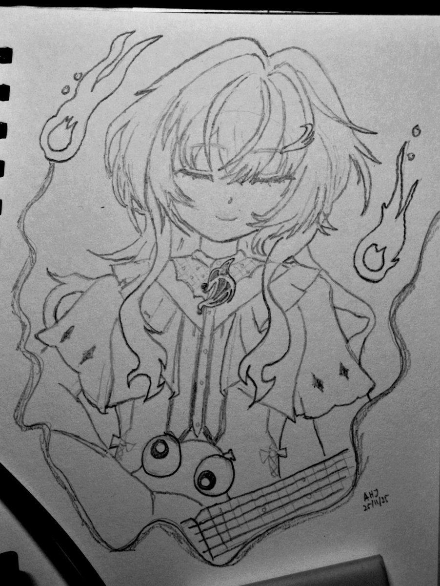 axxisamril's tweet image. &quot;From now on&quot; keep lingering in my head 🎶🎸🎵

#幽音しの 
#かすか絵