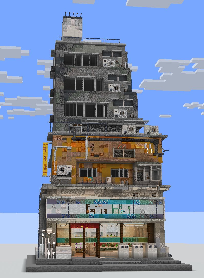 tikiba7's tweet image. #Minecraft #Minecraftbuilds 
ビル