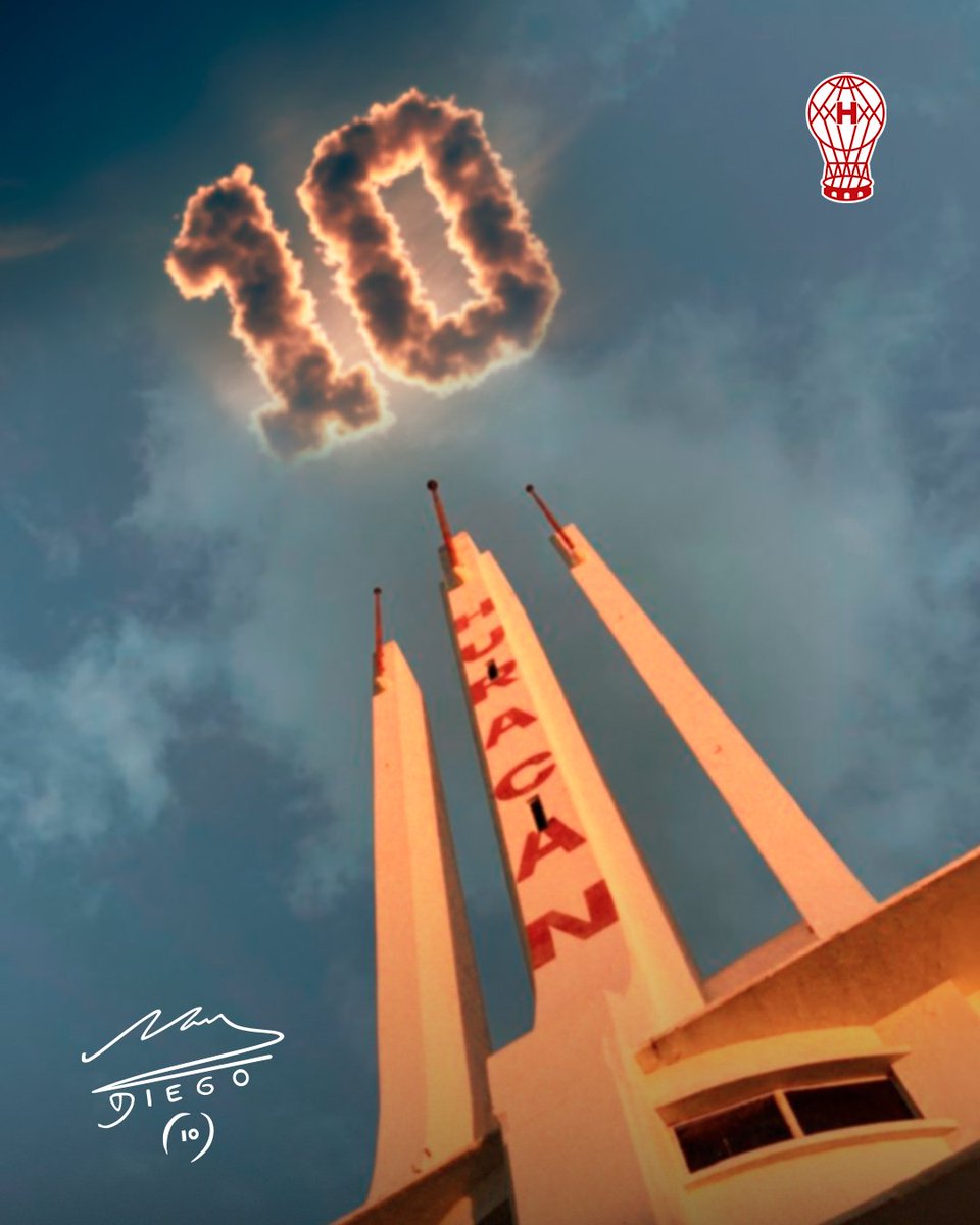 CAHuracan's tweet image. Siempre eterno, siempre Diego 🎈🔟