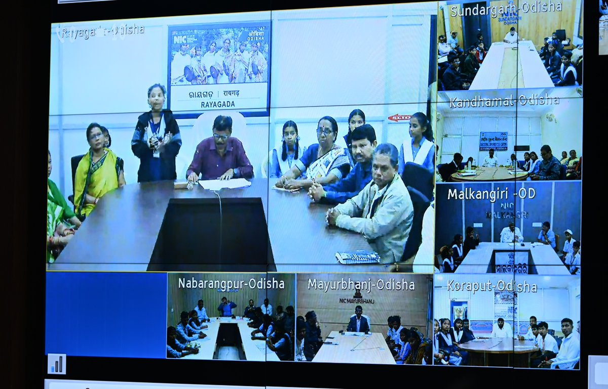 DrHariBabuK's tweet photo. Had an engaging virtual interaction with students and teachers of ST & SC Development Department schools from Raj Bhavan.
It was heartening to hear their experiences on how the SBI-supported smart interactive panels are making learning more engaging and effective. I encouraged the schools to note the improvements they see in learning outcomes, as technology continues to drive India’s progress and open new possibilities for education, especially in our tribal regions.