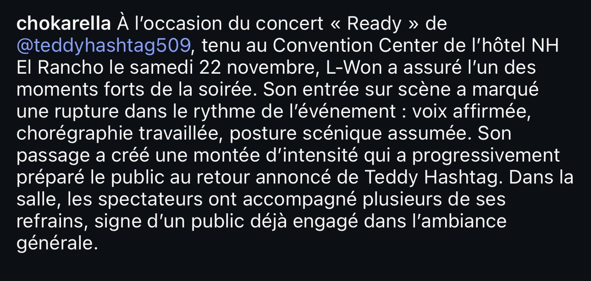 Ann li avèm pou <a href="/lwonhaiti/">L-WON🎤🎼</a> 🔥🔥🔥

-Voix affirmée✅
- Chorégraphie travaillée✅
- Posture scénique assumée✅
