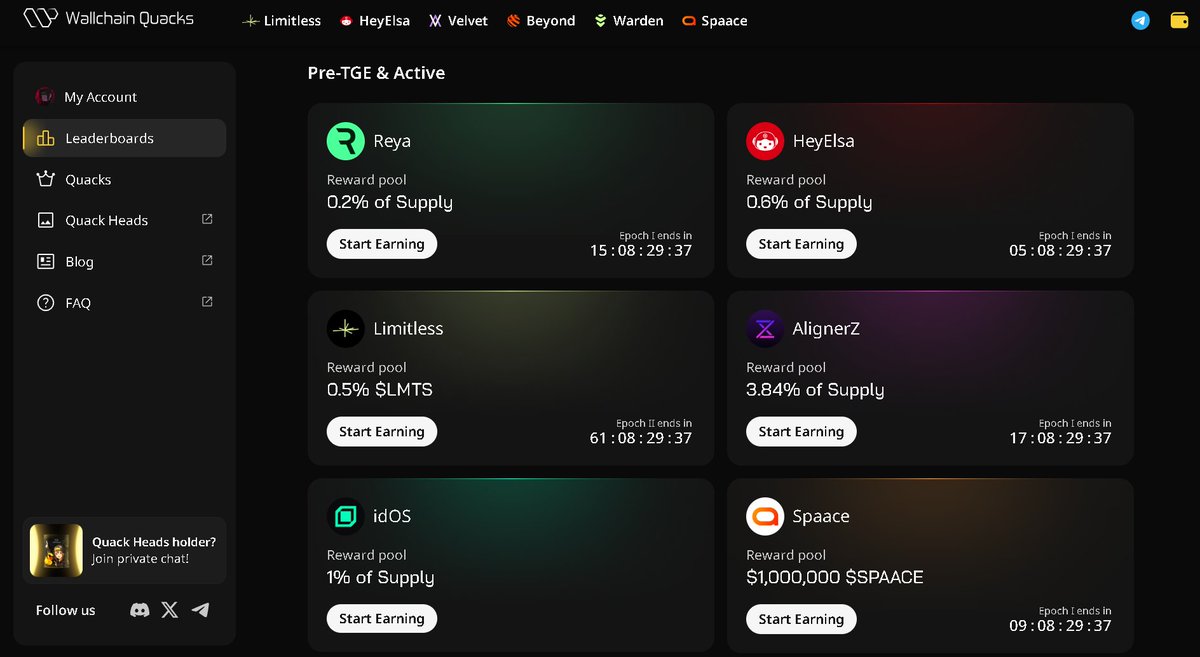 Getting started with <a href="/wallchain/">Wallchain Quacks</a>  is easy!

Connect your X account and post useful crypto or project info to earn Quacks. 

The more helpful you are, the more you earn.