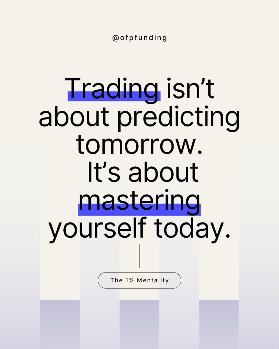 OFPfunding's tweet image. Trading isn’t about predicting tomorrow; it’s about mastering yourself today.

The market rewards discipline, not guesses.

#TraderMindset #SelfMastery #PropTrading #ForexTrader #FundedTrader #OFPFunding #TradeWithDiscipline #ConsistencyIsKey
