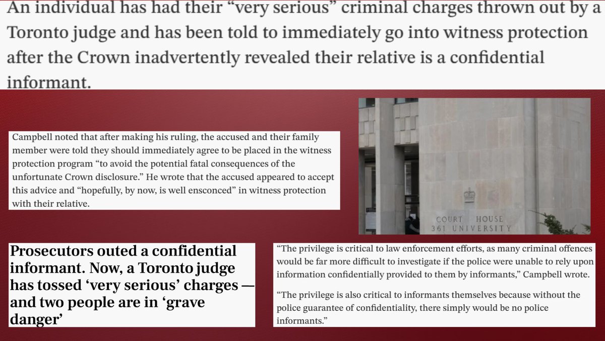 I do hope that if this person, and especially their relative, was put in the RCMP WPP, they were well informed about the decision they were quickly forced to make. 

This is just a news story for the public and a case file for those in the justice system, but for these people and