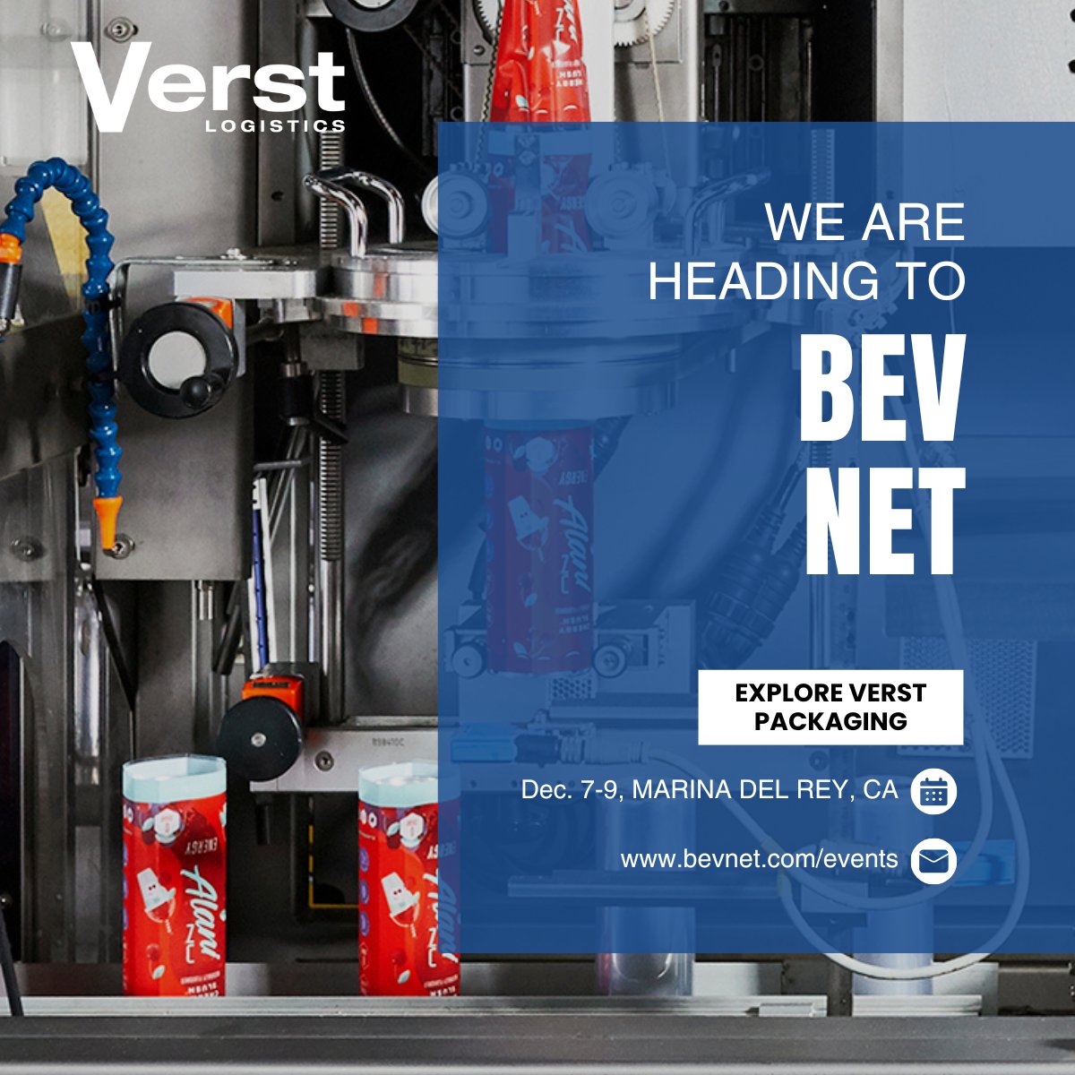 VerstLogistics's tweet image. We’re heading to BevNET Live
December 7 to 9, 2025 in Marina del Rey, CA. 

It’s the premier gathering for beverage industry leaders, innovators, and entrepreneurs. Let’s talk packaging.

Discover Packaging Solutions: bit.ly/4oYo8SN.
#VerstLogistics #BevNETLive #Beverage