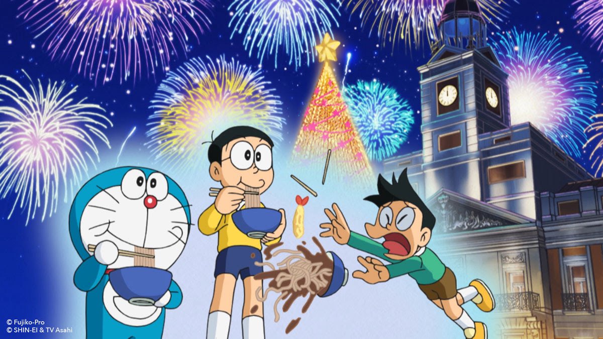 VivaErManga's tweet image. ¡‘Doraemon: Fin de Año en España’ se estrena en Boing este sábado 29 a las 10!

Capítulo en el que tras quedarse dormido Nobita en víspera de Año Nuevo, Doraemon le propone viajar a España donde todavía no ha acabado el año, apareciendo en la Puerta del Sol de Madrid

#Doraemon