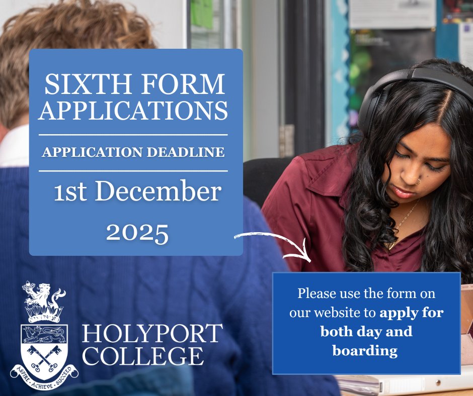 HolyportCollege's tweet image. Our Sixth Form application deadline is fast approaching! Our offer is unique as a state boarding school, partnered with nearby @Eton_College offering 20 A-level subjects plus the EPQ and core maths. Please apply by Mon 1st Dec. #sixthform #holyportcollege bit.ly/4ifQxS4